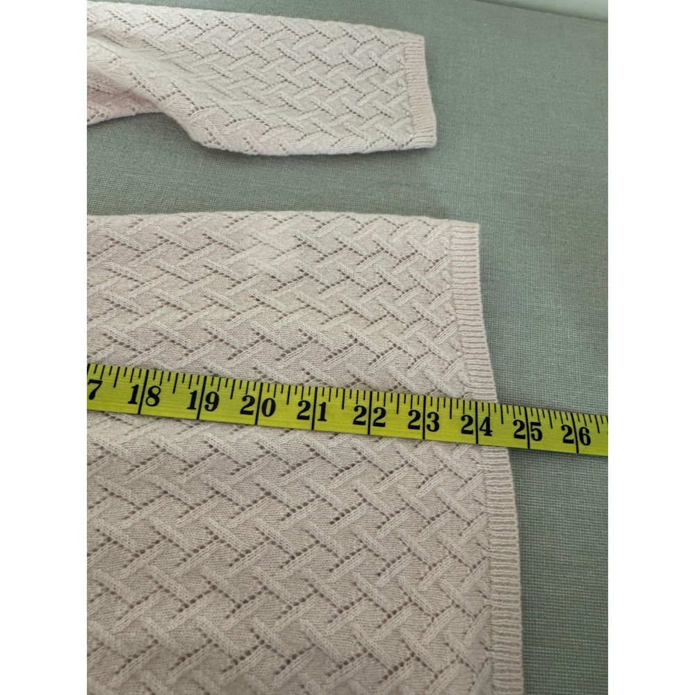 Garnet Hill Cashmere Sweater‎ Small Pink Twisted Front - Picture 9 of 10